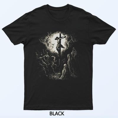 Vintage Retro Jesus Crucifixion Scene Jesus Christ Graphic T-Shirt