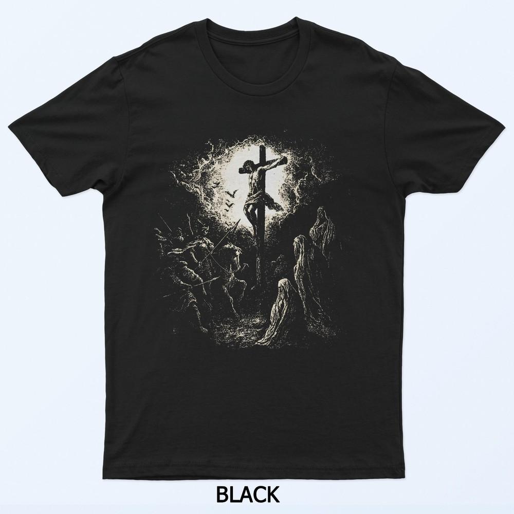 

Vintage Retro Jesus Crucifixion Scene Jesus Christ Graphic T-Shirt XL