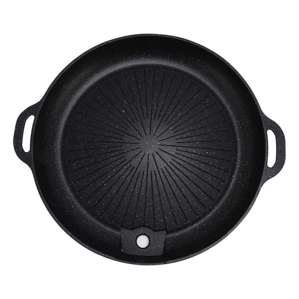 Grill Pan Griddle Aluminum Alloy Erosion Resistant Portable BBQ Grill Tray Oven Pan for Home Outdoor Camping Picnic