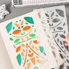 6 Pezzi Template Dettagliati Svuotati Riutilizzabili per Principianti e Professionisti in Journaling o Corsi d'Arte