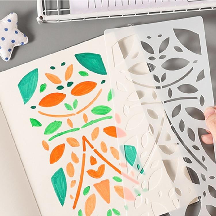 6 Pezzi Template Dettagliati Svuotati Riutilizzabili per Principianti e Professionisti in Journaling o Corsi d'Arte