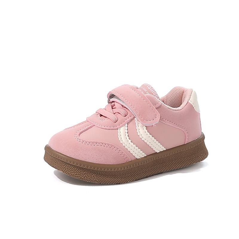Popular leather Forrest Gump shoes 2025 spring and autumn models, baby girl soft-soled non-slip sneakers, fashionable versatile boys' shoes