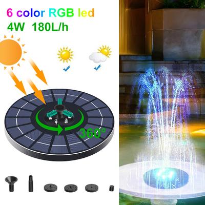 New Floating Solar Fountain Garden Waterfall Fountain Bird Bath Fountain With 360° Rotatable Nozzle Water Pump For Ponds Garden