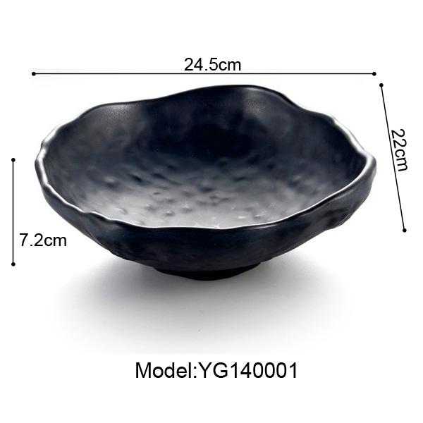 Imitation Porcelain Frost Melamine Dinnerware Oval Bowl Japanese Restaurant Chaos Big Bowl A5 Melamine Bowls Melamine Tableware