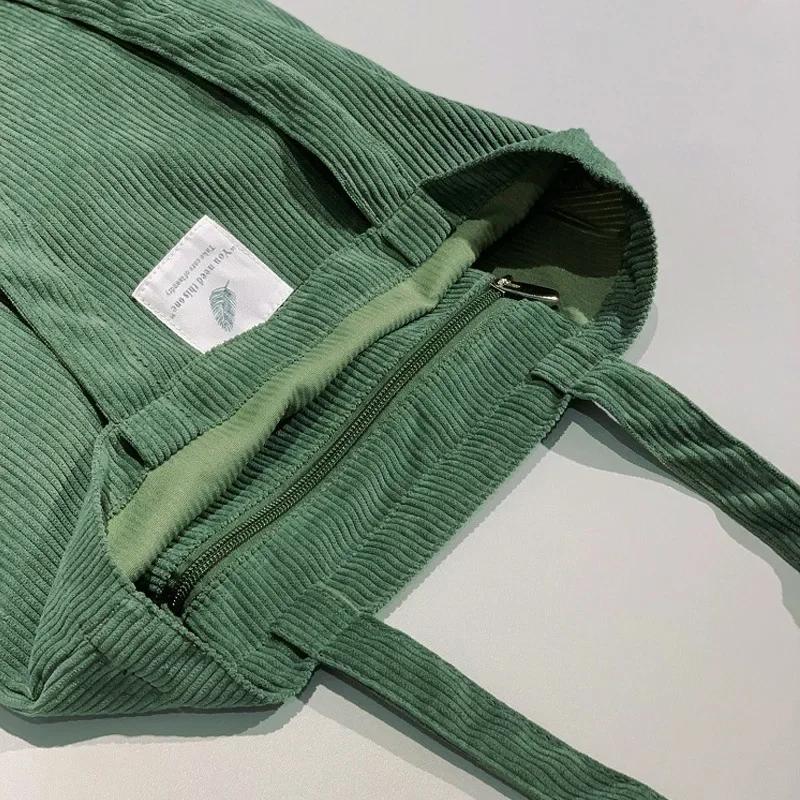 Sac à main en velours côtelé pour femmes, sacs à bandoulière, doux, couleur unie, rangement, réutilisable, grande capacité, sac fourre-tout