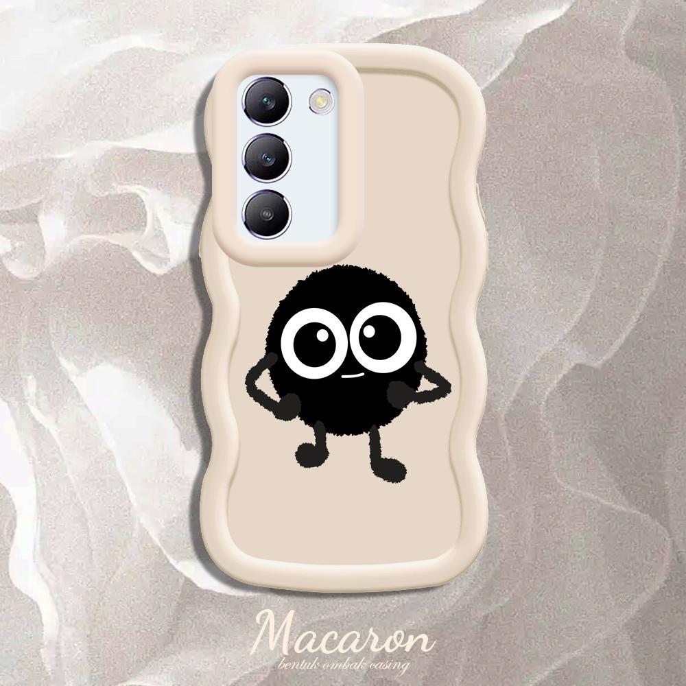 

М який силіконовий чохол Macaron Phone Case з малюнком Big Wave Edge Протиударний захисний гумовий чохол для OnePlus Vivo Motorola Moto Vivo Y78 5G білий
