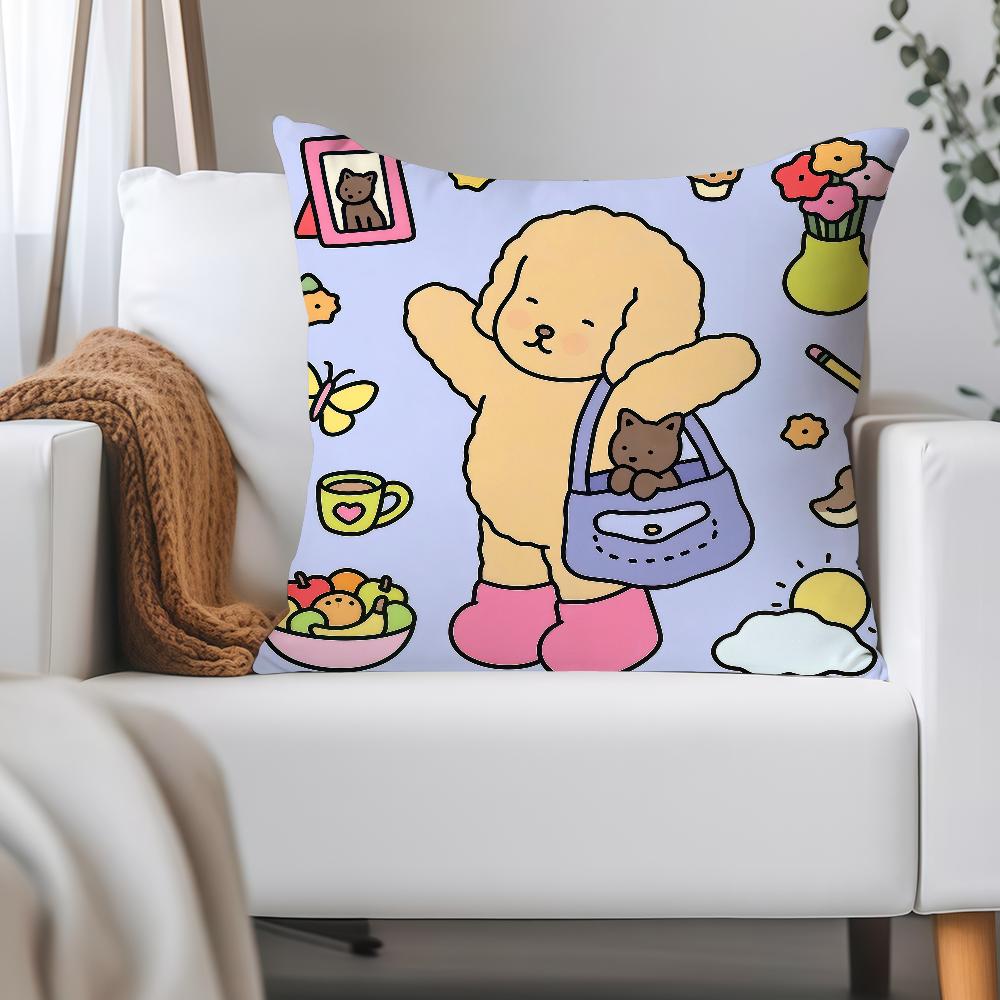 

Cartoon Cute B-bobbie G-goods Pillow Case Applicable Space For Guest Rooms Interiors Cars Office House Decoration 12x12Inch