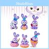Adorable Starry Dressed Rabbit Figurine Collection For Sweet Treats Decoration