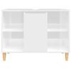 Glossy White Bathroom Vanity Cabinet 80 x 33 x 60 cm Engineered Wood