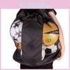 Storages Football Large Shoulder Bag Backpack Canvas Material Sporting Goods