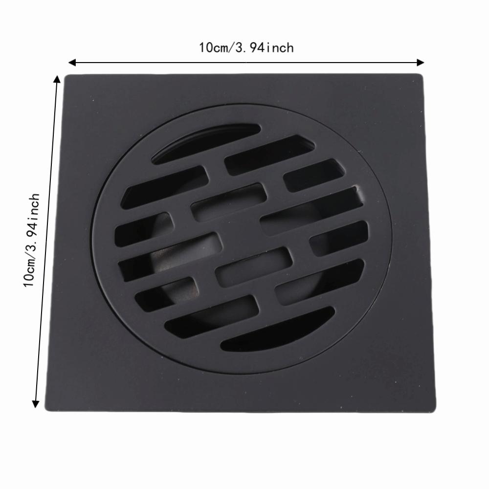 Odor Proof Shower Drain Black Sewer Drain Easy Installation Ground Drainer Outdoor