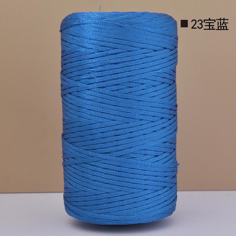 Mercerized Cotton Linen Light Body Ice Silk Flat Belt Wool Hand-Woven Crocheted Diy Hook Bag Hat Seat Cushion Hollow Thread