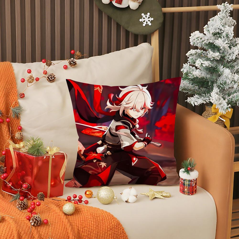 Game Genshin Impact Kaedehara Kazuha Pillow Case Double Sided Comfort Pillow Cover Fit Car Sofa Bedroom & Other Scenes