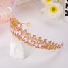 Bridal tiara luxury sparkling rhinestone pageant crown multi-color water drop tiara wedding dress accessories headband