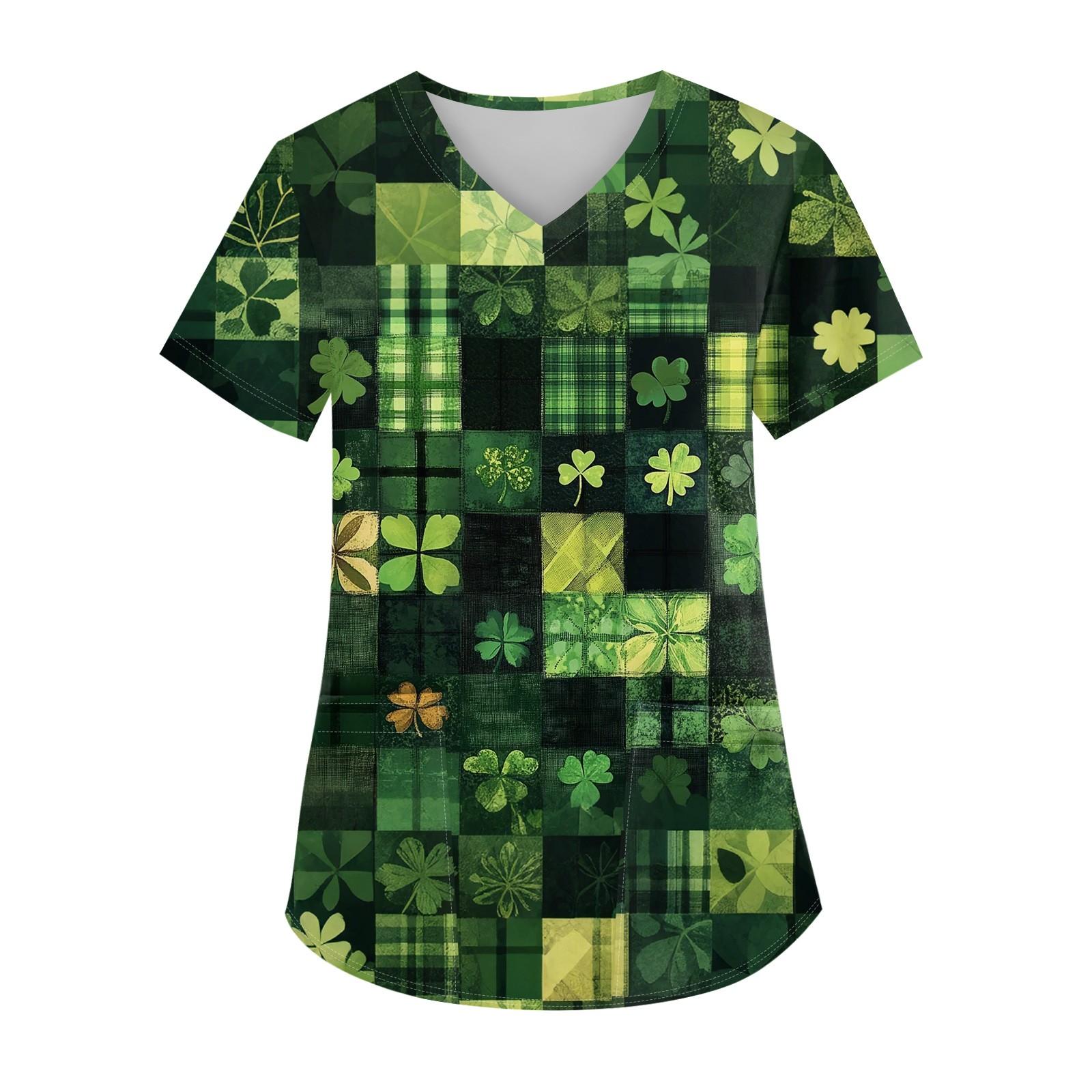 

Женская униформа с принтом, рабочая форма с карманом и v-образным вырезом, защитная рабочая форма XXL армия зеленый