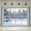 2D Winter Window Scenery Backdrop Snow Forest Studio Photography Background