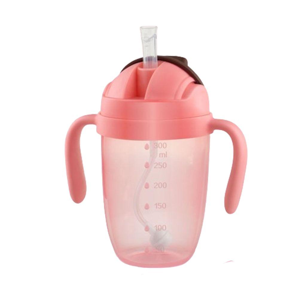 Flip Lid Children Learning Cup with Double Handle Baby Drinking Cup Kids Sippy Cups  Children