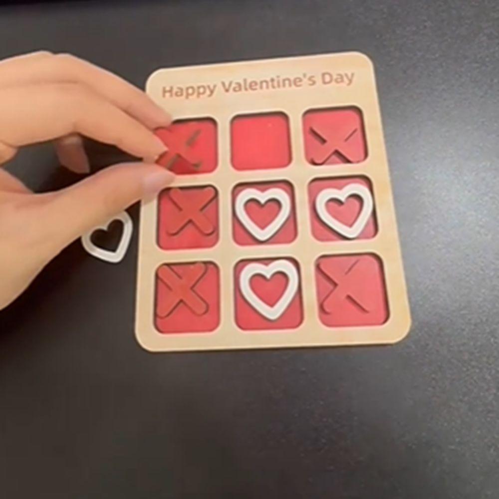 Romantic Valentine's Day Board Game Wooden Family Game Educational Toys  Interactive