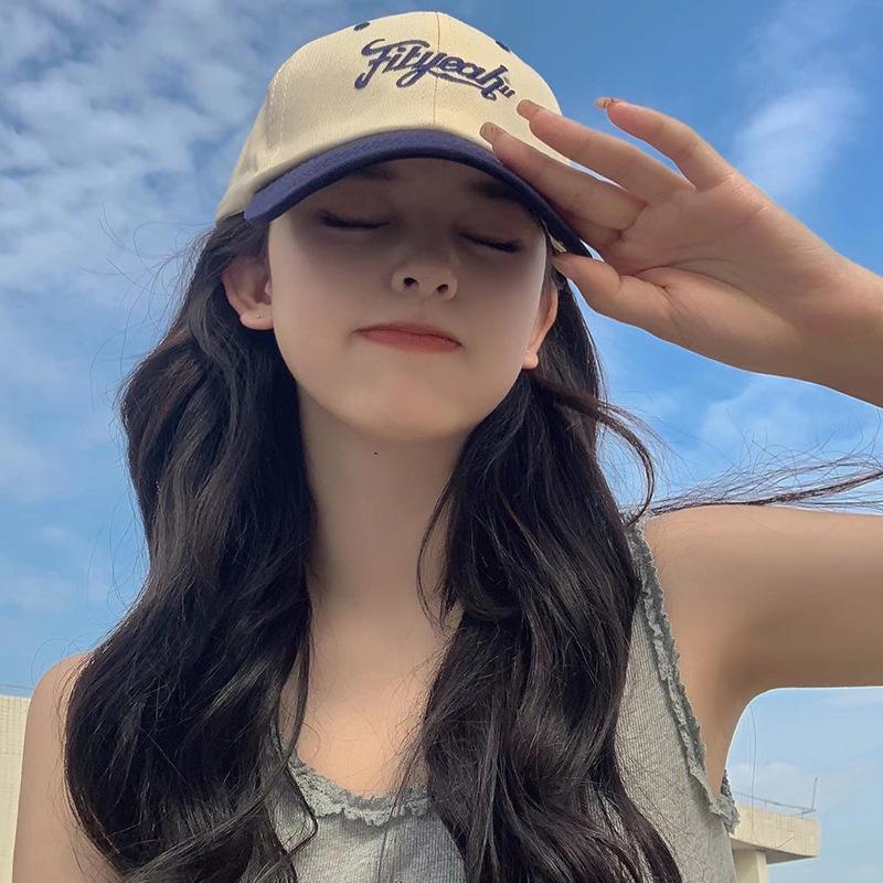 Hat Women's Korean Spring and Summer Baseball Cap Small Fresh Fashion Contrast Color Peaked Cap Couple Versatile Sports Hat