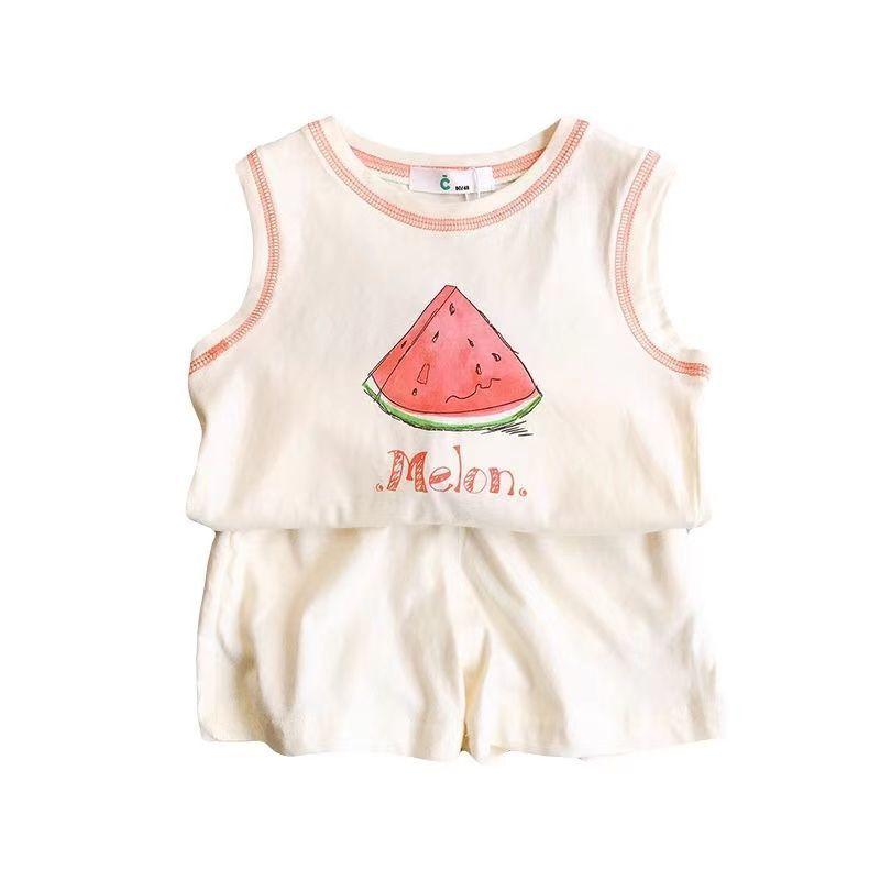 

Костюмы для девочек, летняя одежда, корейская детская одежда, зарубежная красивая детская одежда с короткими рукавами для маленьких мальчиков, комплект из двух предметов 80