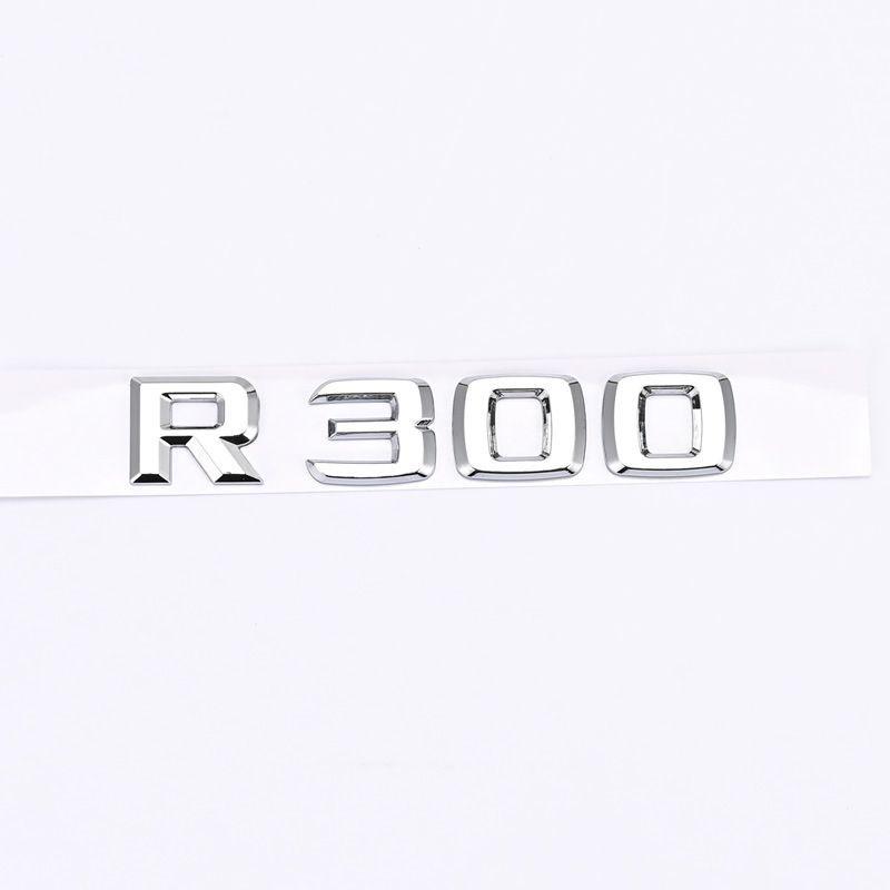 Suitable for Mercedes R300-R500: car stickers, emblems, word marks, modification, rear tail logos, and displacement marks.