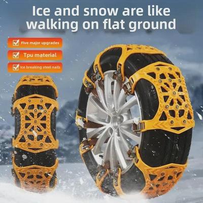 Widened Anti-Skid Snow Tire Chain for Cars: Quick-Install Emergency Escape Chain, No Jack Needed.