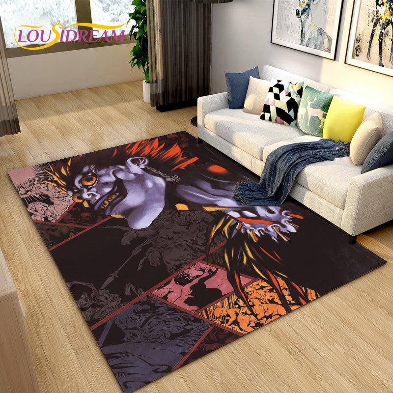 Anime Death Note Area Rug Large,Carpet Rug for Living Room Sofa Children's Room,Kitchen Bathroom Doormat Soft Non-slip Floor Mat