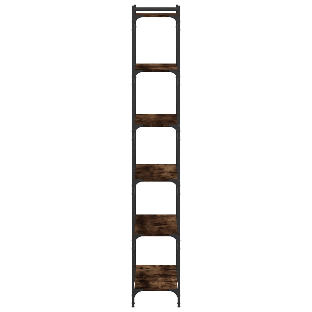 Vidaxl 6-Poziomowy Regał Na Książki, Przydymiony Dąb, 80X30X188 Cm