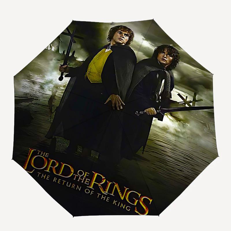 

1pc Lord of the Rings Return of the King Automatic Folding Umbrella - Compact 8-Rib Design, Durable Plastic & Iron1413L