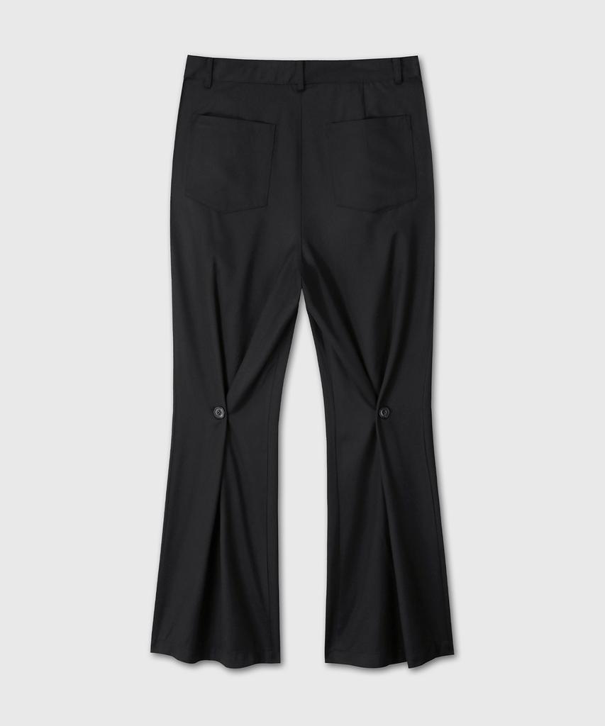Daibeuin Button Pleated Trousers (Black)