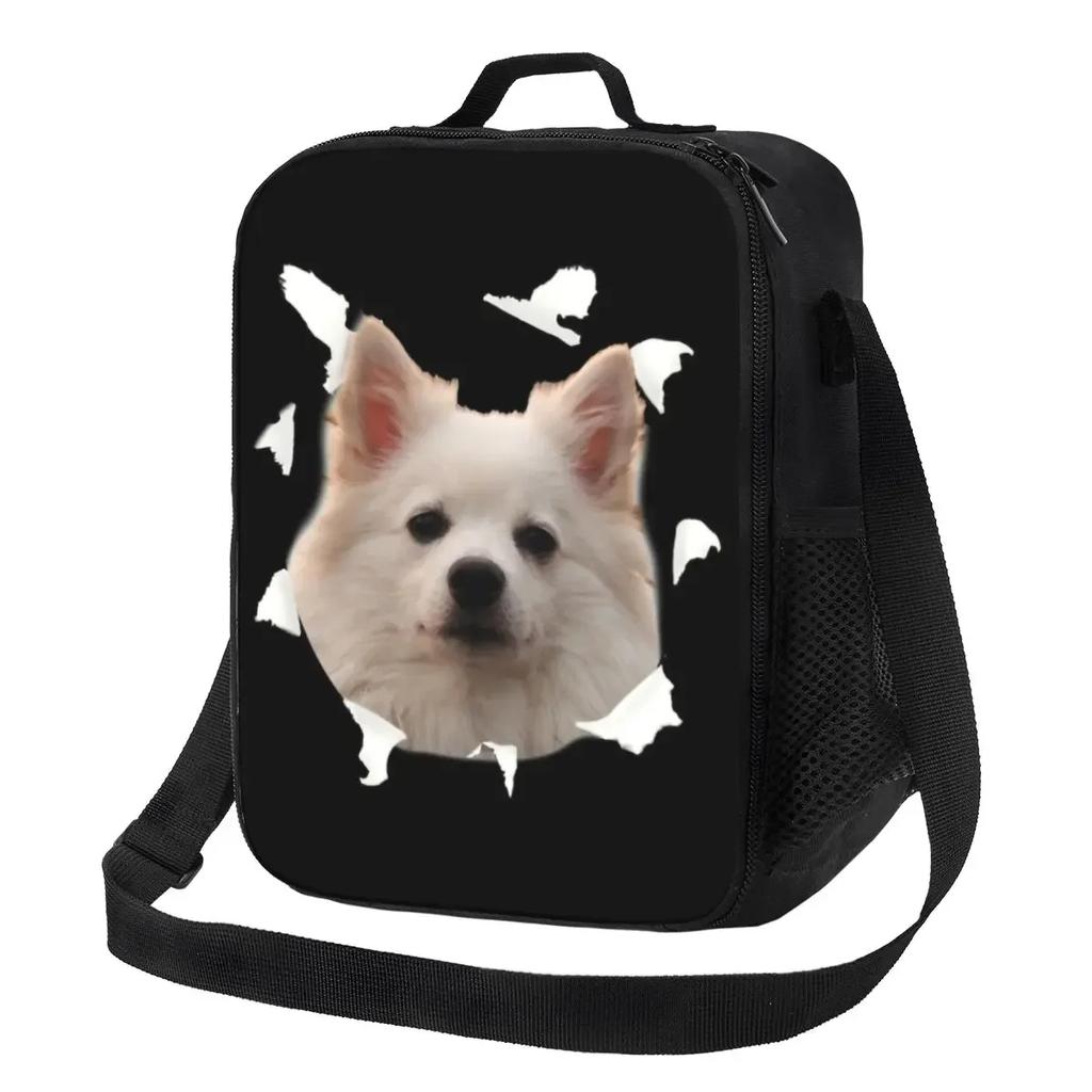 Japanese Spitz Dog Insulated Lunch Bag for Work School Pet Puppy Waterproof Cooler Thermal Bento Box Women Kids
