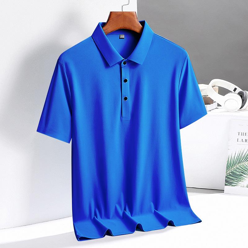 Herren 2024 Ice Silk Seamless Poloshirt - Kurzarm-Business-T-Shirt