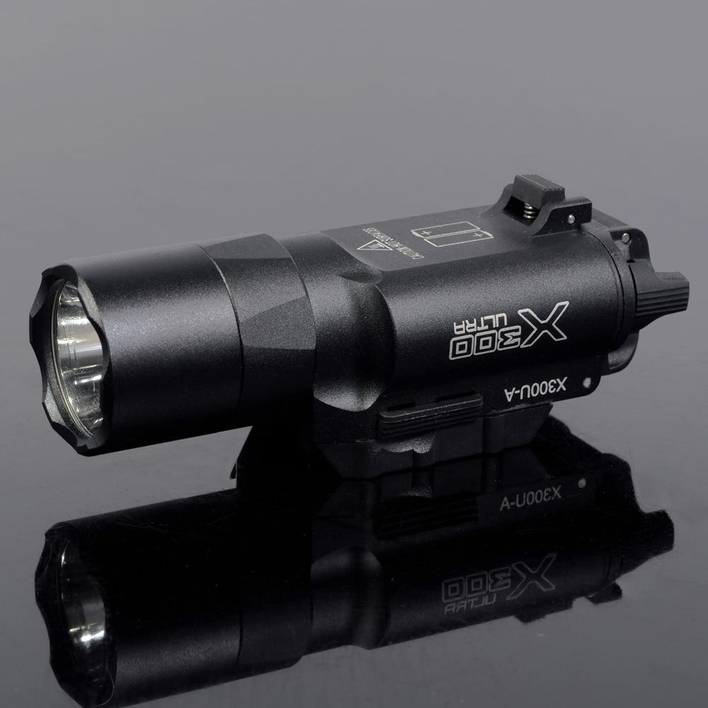 X300 Ultra Pistol Gun Light X300U 500 Lumens High Output Weapon Flashlight Fit 20mm Picatinny Weaver Rail