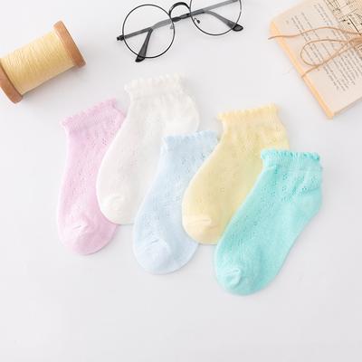 5 Paires Printemps Été Vêtements Enfants Pour Bébés Garçons Filles Par Confortable Coton Doux Chaussettes Mi-Mollet Maille