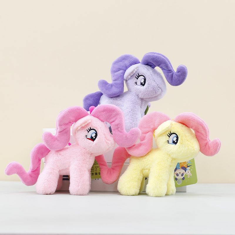 Cute Miniature Pony Plush Toy Keychain Soft Cuddly Keychain Accessory For Bags