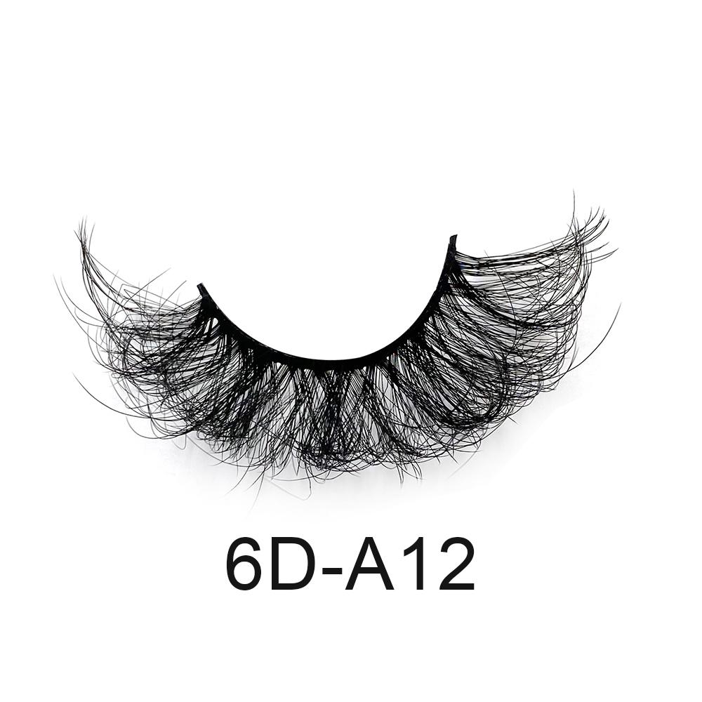 Fluffy 12MM-20MM Handmade Faux Mink 3D Strip Eye Lashes Vendors Private Label Vegan Custom Logo