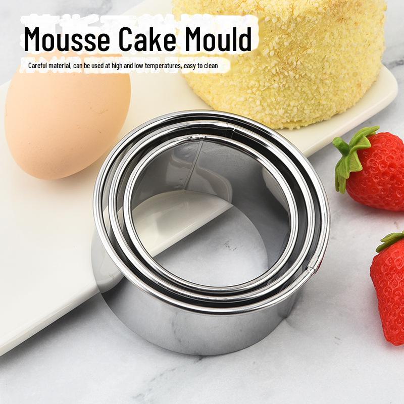 Stainless Steel Mousse Ring Cake and Dumpling Cutting Mold, Biscuit Mold, Kitchen Baking Tool.