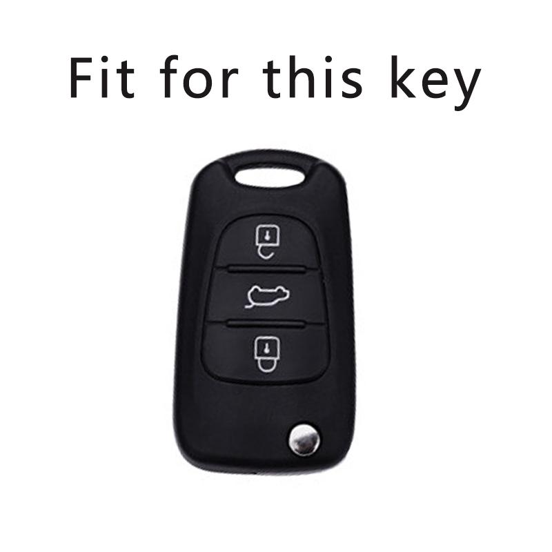 Car Key Case Cover for Hyundai I20 I30 Ix20 Ix35 Elantra Accent for Rio Optima Sportage Sorento Ceed TPU Flip Key Fob Protector