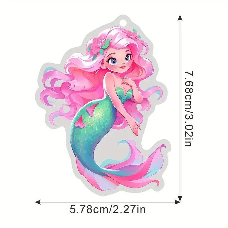 Charming Unique Acrylic Mermaid Car Pendant For Vibrant Decor Interior