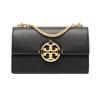 Miller Decorated with Hand-woven Signature Double TLogo Grained Calfskin Accordion Bag Hand Crossbody Shoulder Bag Women's Black 81688-001