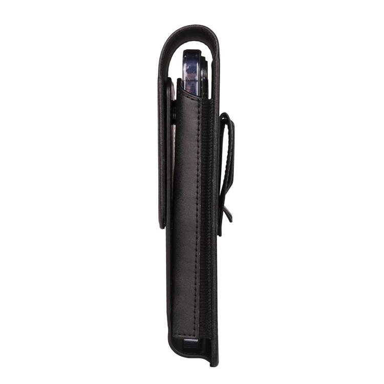 Vertical Smartphone Leather Waist Pack with Card Slots & Belt Buckle - Men's Trendy Multi-functional Crossbody for Elderly.