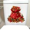 Weihnachtsmann's Geschenksack, Toiletten-Wandsticker, Dekorations-Wandsticker für das Badezimmer