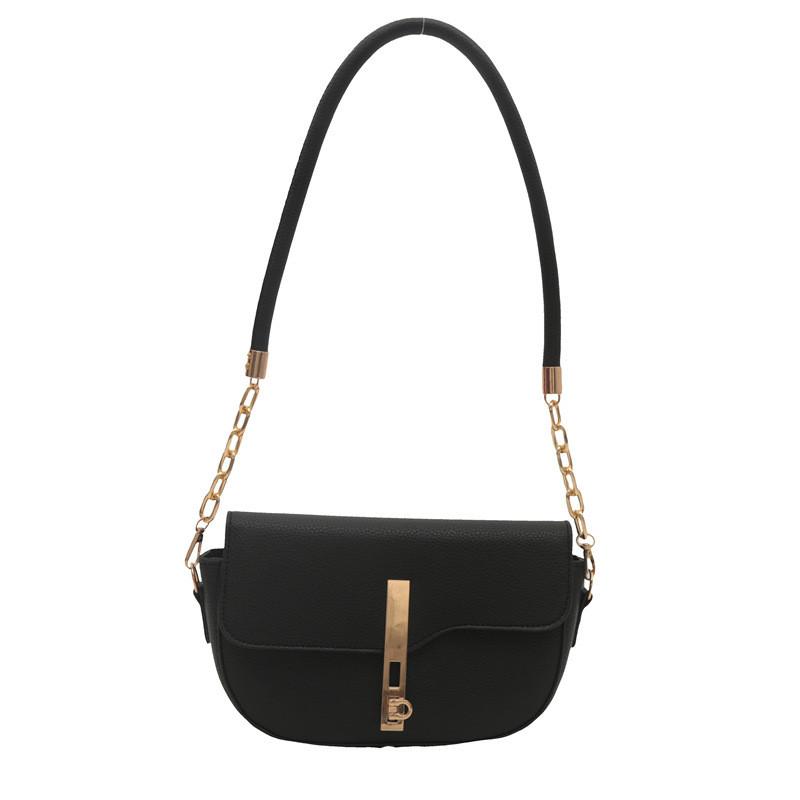 Стильная минималистичная седельная сумка для женщин в модных цветах, идеально подходящая для повседневного использования чёрный