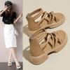 Sandals women's summer wear 2025 new platform Roman shoes fairy style with skirt thick heel beach cool slippers