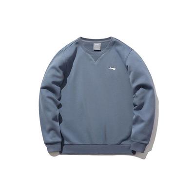 Li Ning Felpa Sportiva Casual Calda con Cappuccio Uomo sweatshirt Firestone-Blue AWDPD19-2