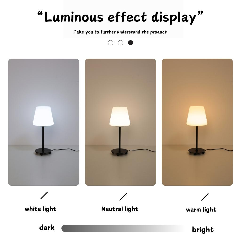 Creative cream style desk lamp, USB powered tri color ambient light suitable for bedrooms, study rooms, living rooms, etc
