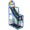 Basketball Game Set Easy Set Up Plastic Basketball Hoop with 4 Balls Air Pump for Indoor Outdoor