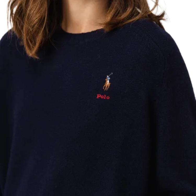 Polo Ralph Lauren FW25 Logo Pattern Pullover Wool Sweater Standard Fit Women Sweater 211752403-007