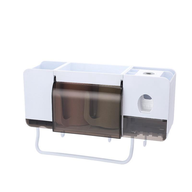 

Homlly Bathroom Toiletries Holders with Toothpaste Squeezer 2 Cups