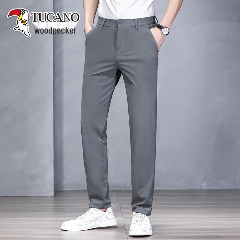 TUCANO Men s Business Casual Straight Leg Trousers 35